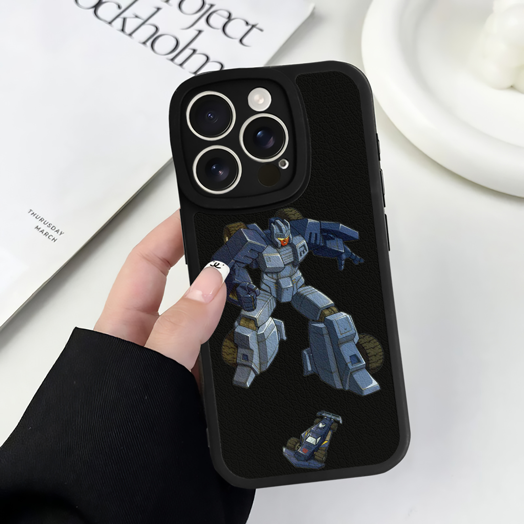 （画像用）  【iPhone 16シリーズ対応】シリコンスマホケース（レザー調） 材質：シリコン